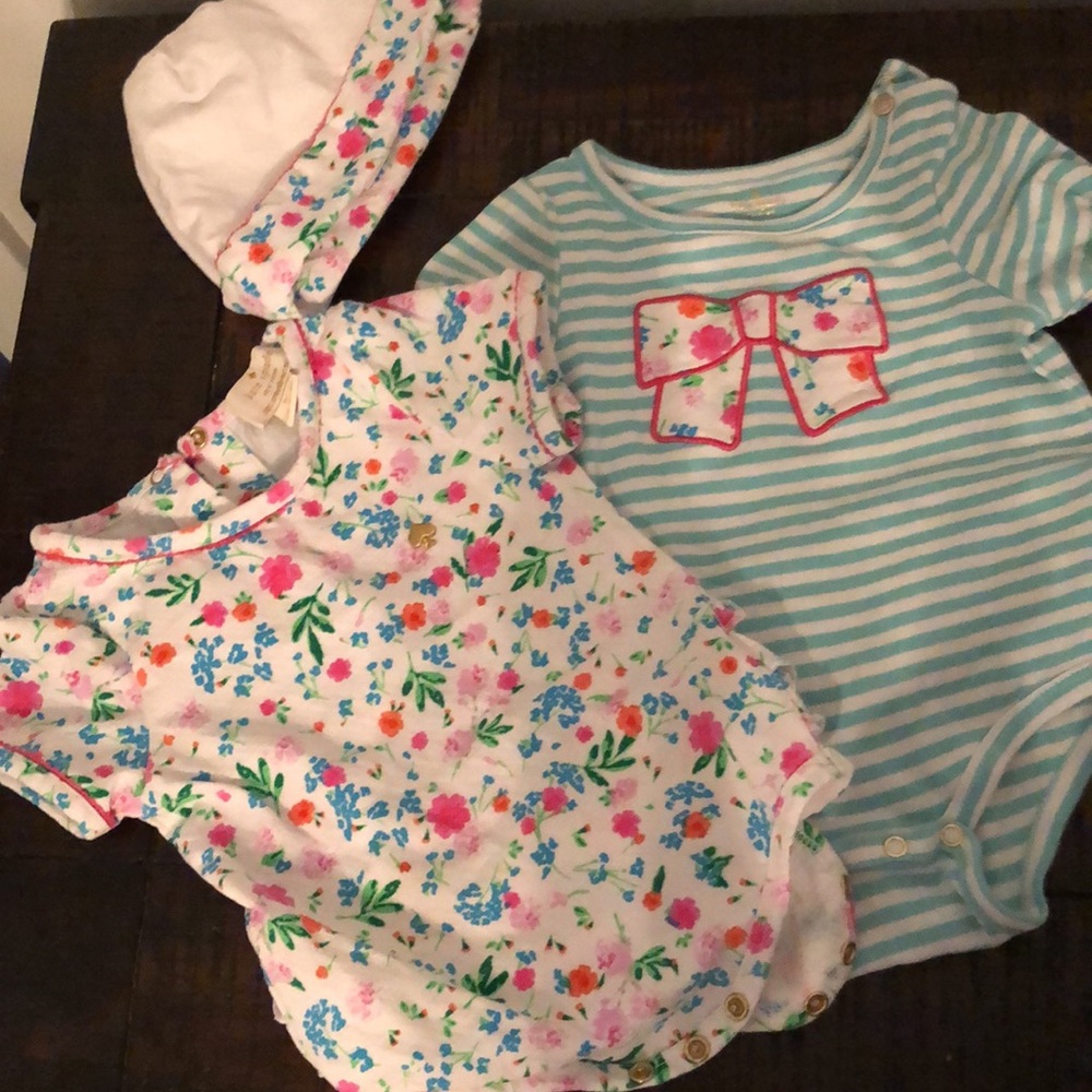 Kate Spade Baby Onsie and Hat (9 mo)